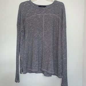 Knot Sisters Heather Gray Long Sleeve Sweater Top